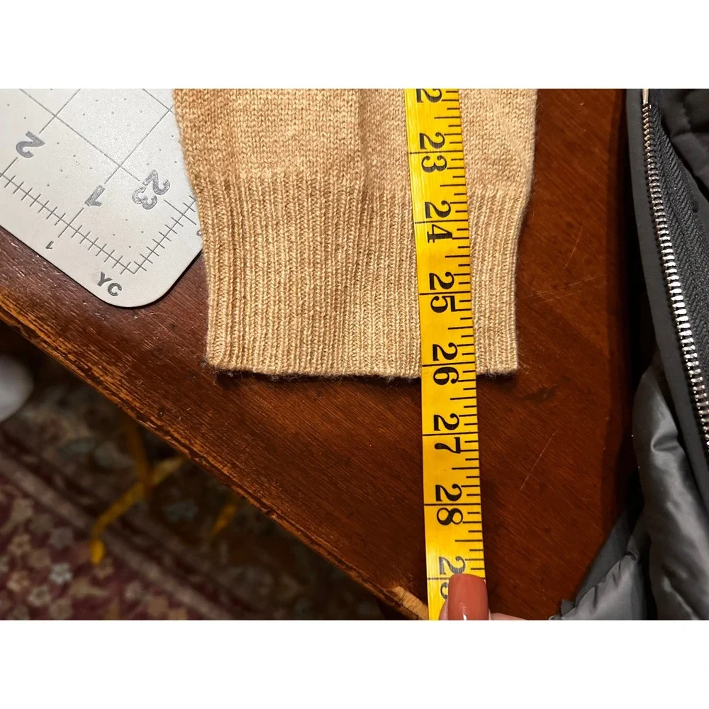Polo Ralph Lauren Mens Tan V Neck‎ 100% Lambswool Sweater Size L